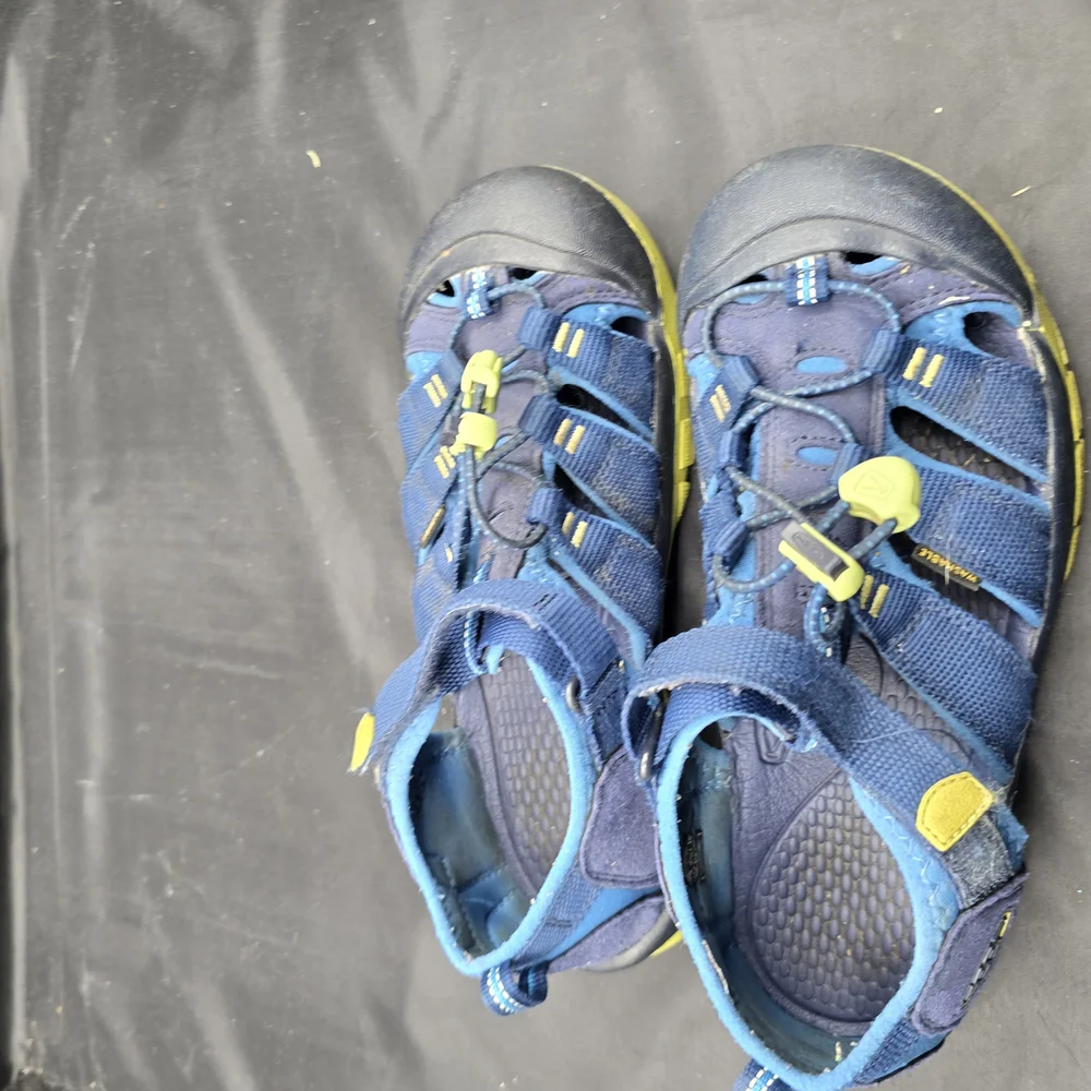 Keen Blue and Yellow Outdoor Sandals with Protective Toe Cap‎